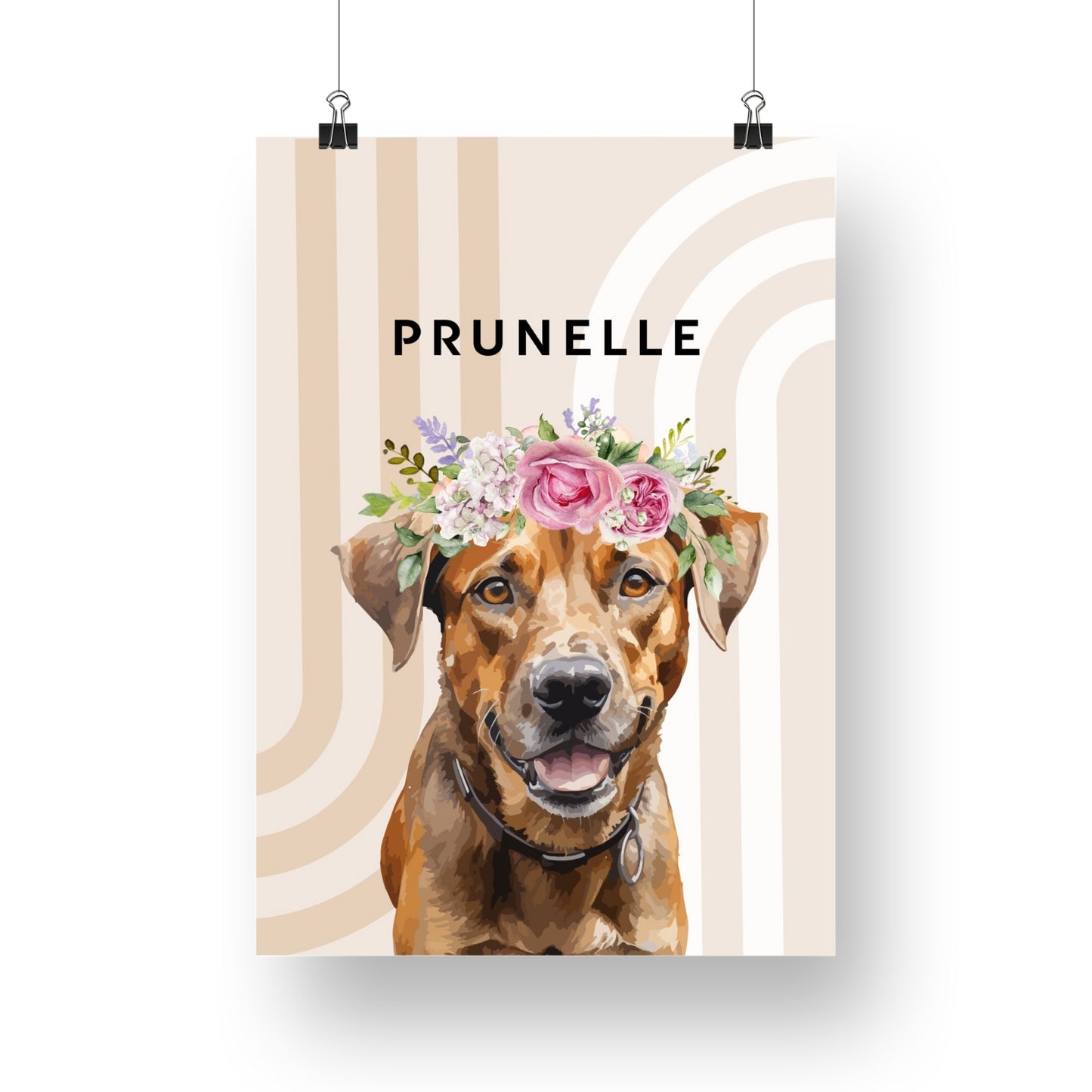 Affiche Chien "Prunelle"