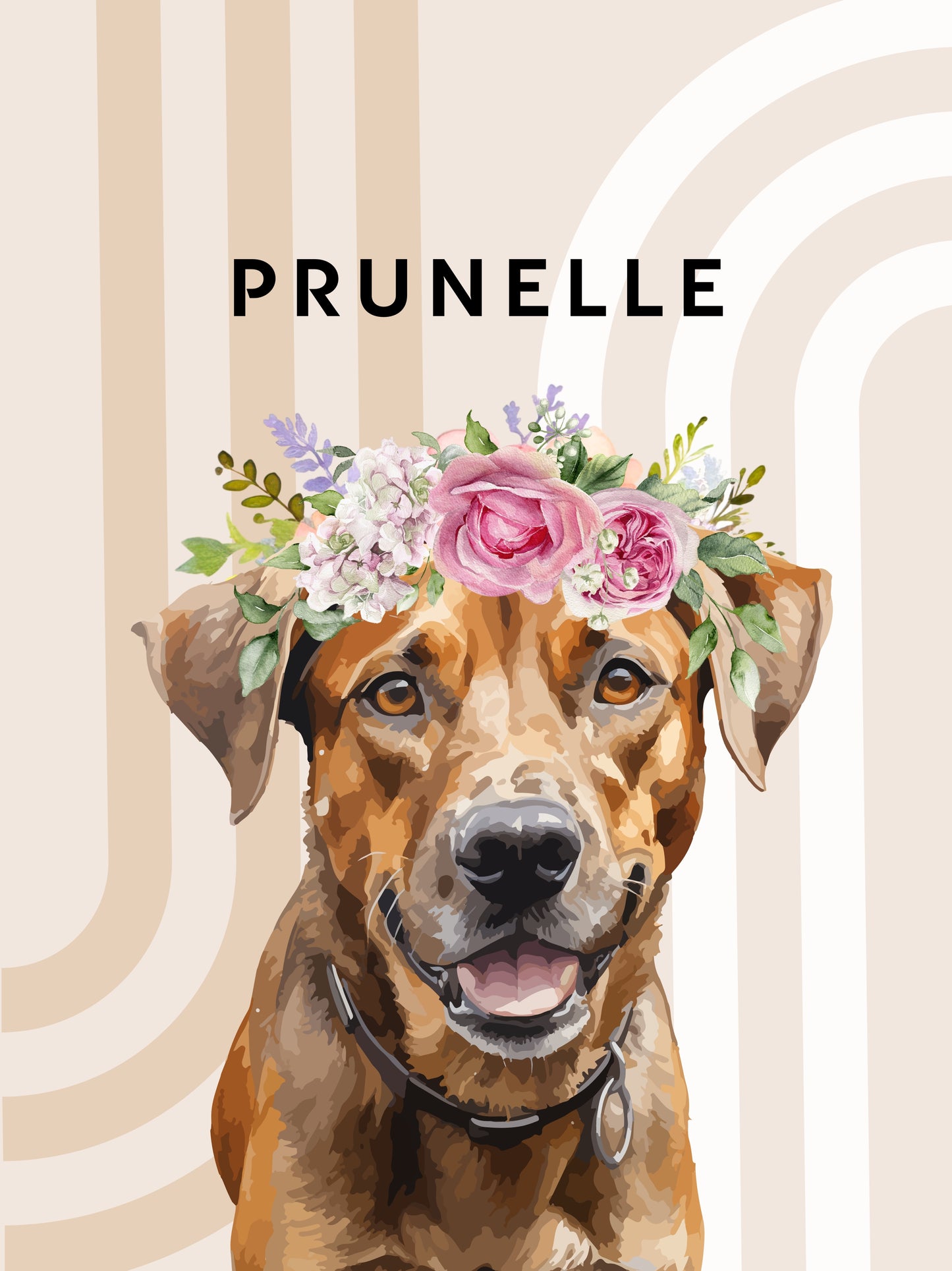 Affiche Chien "Prunelle"