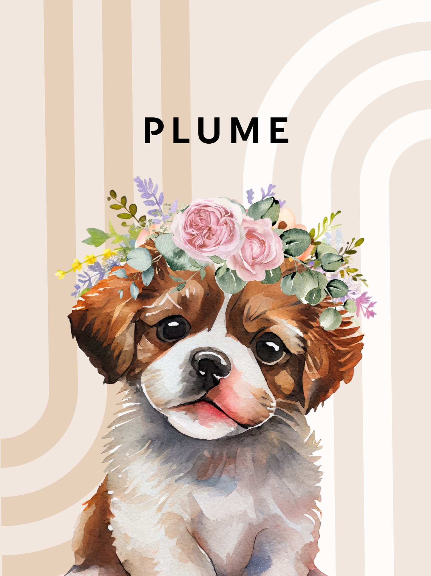 Affiche Chien "Plume"