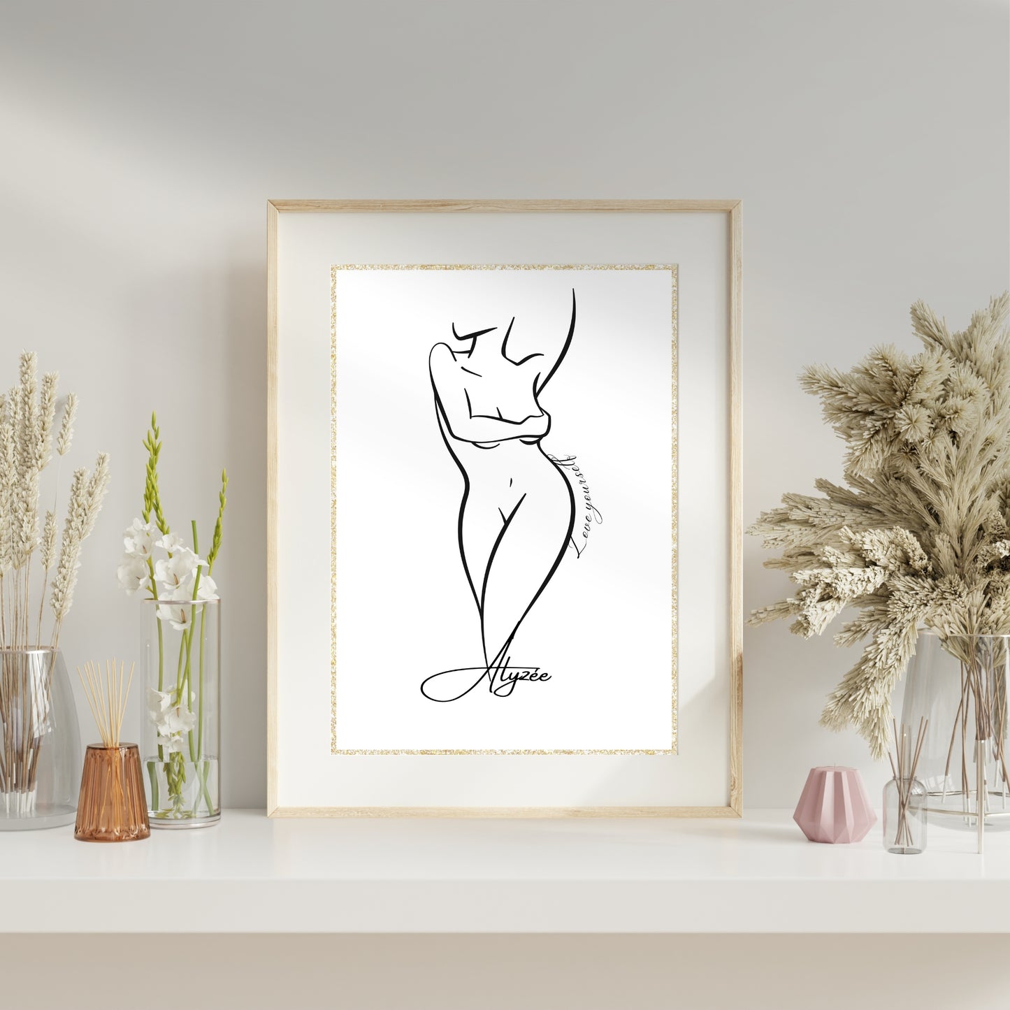 Affiche Line Art Femme "Alyzée"