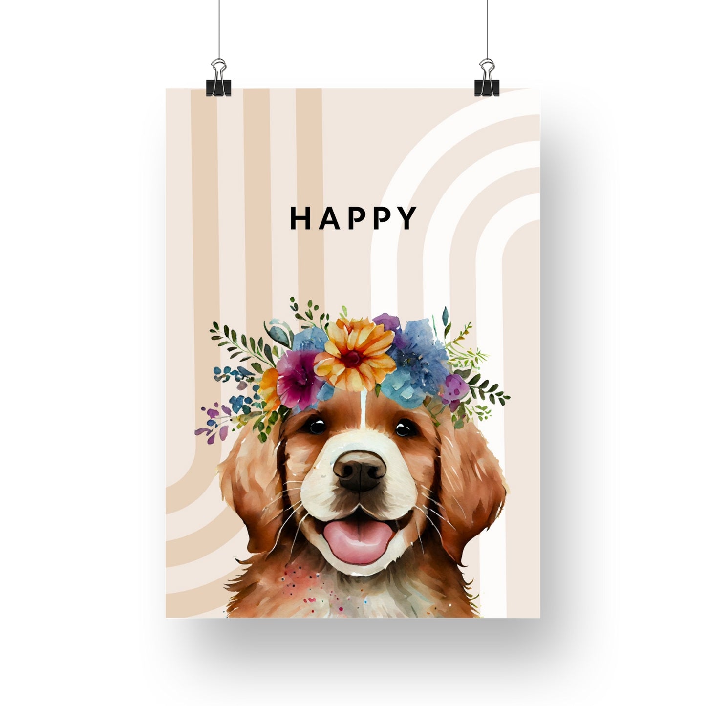 Affiche Chien "Happy"