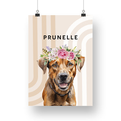 Affiche Chien "Prunelle"