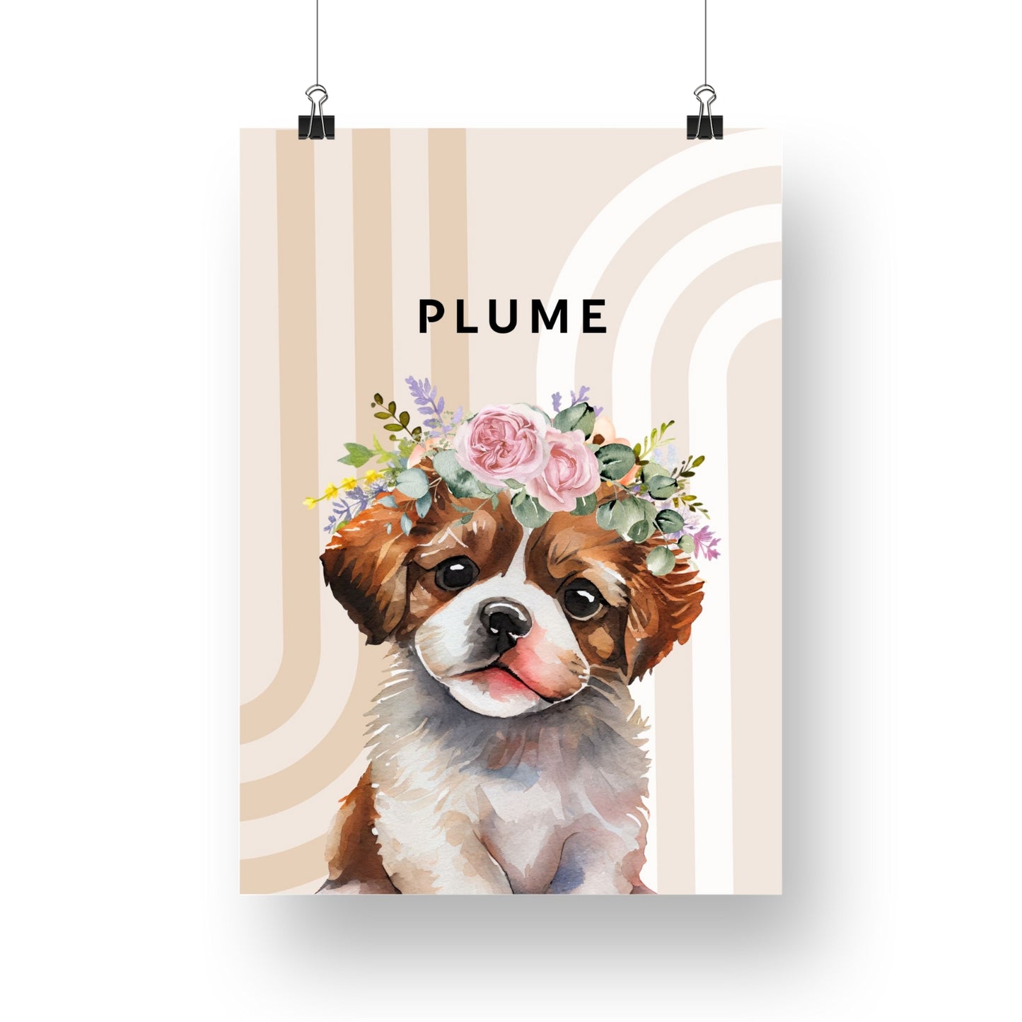 Affiche Chien "Plume"