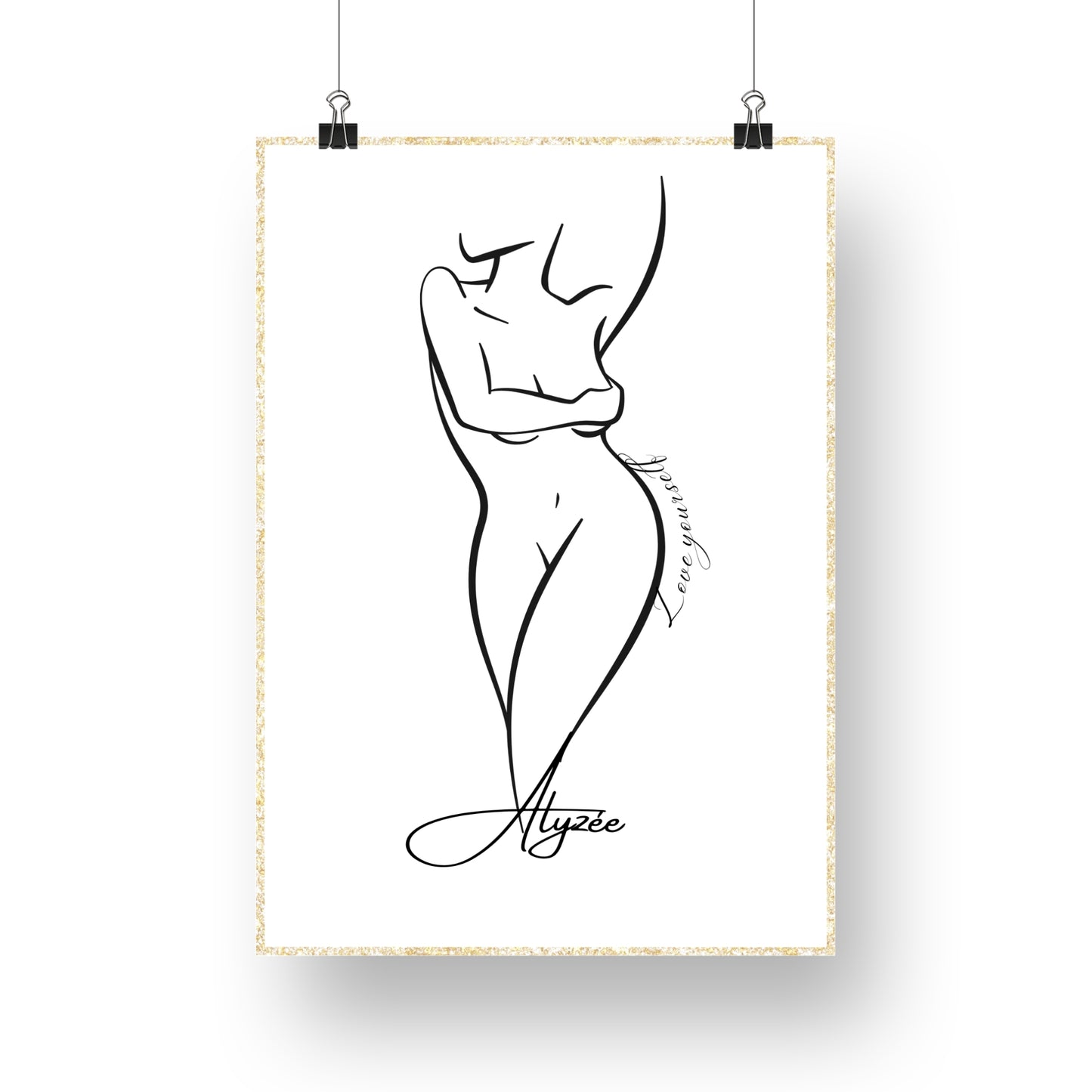 Affiche Line Art Femme "Alyzée"