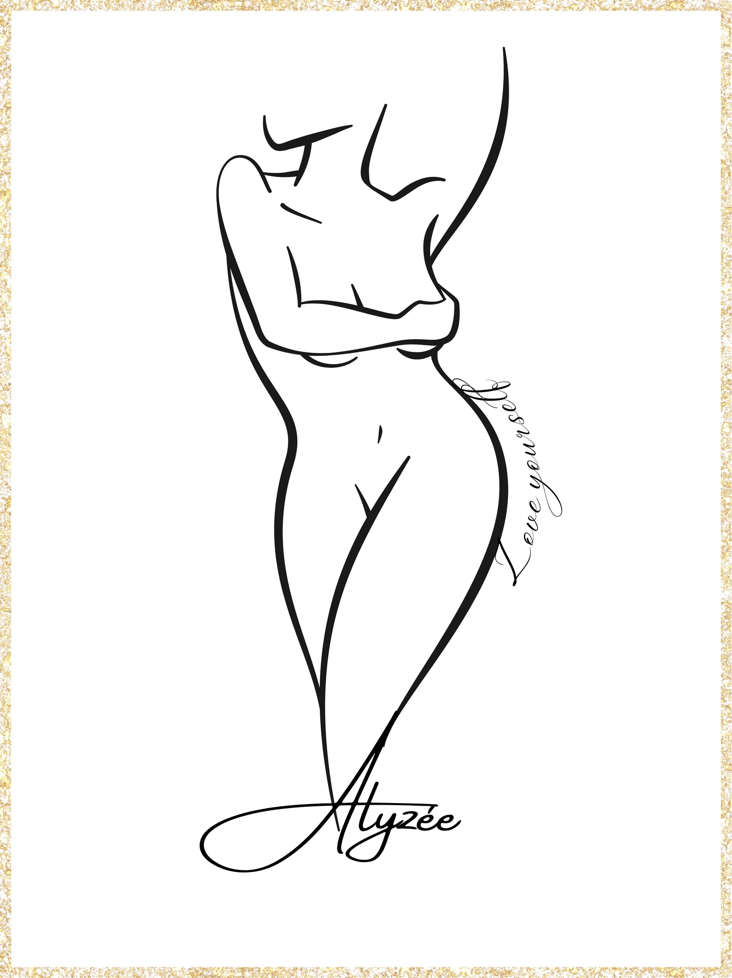 Affiche Line Art Femme "Alyzée"