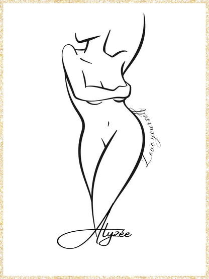 Affiche Line Art Femme "Alyzée"