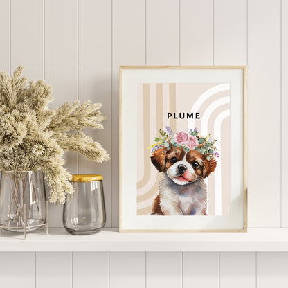 Affiche Chien "Plume"