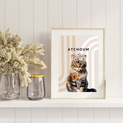 Affiche Chat "Atchoum"