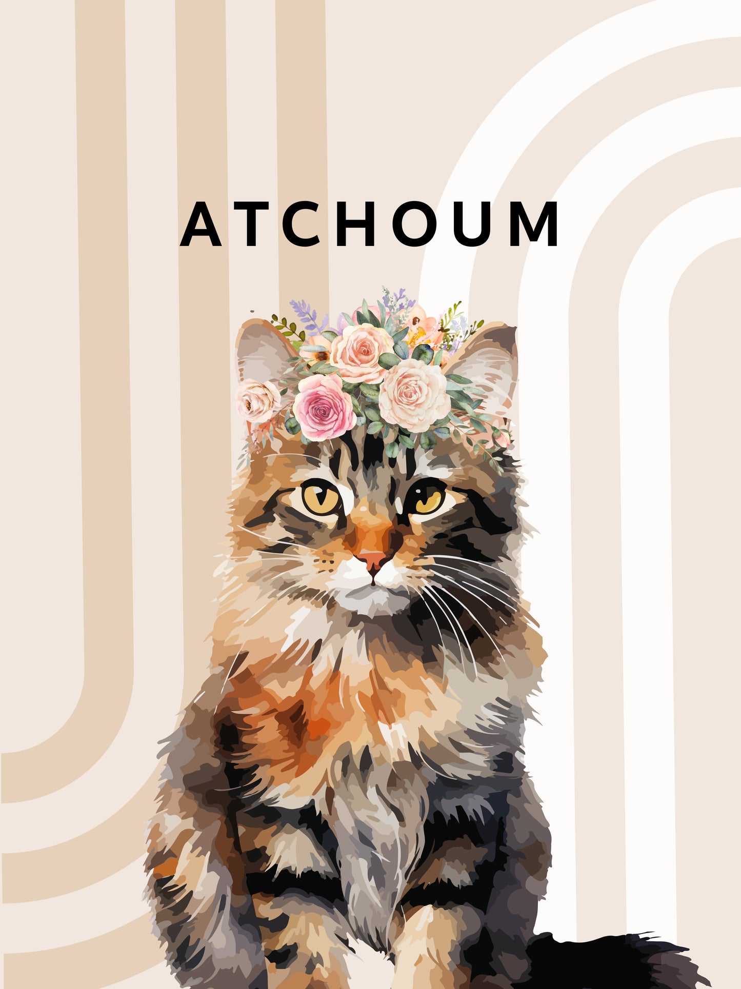 Affiche Chat "Atchoum"